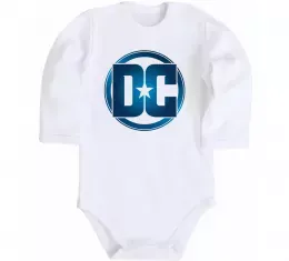 Дитячий бодік DC logo fullcolour Білий фото