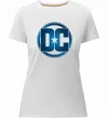 Женская премиум футболка DC logo fullcolour Белый фото