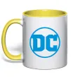 Чашка з кольоровою ручкою DC блакитний Сонячно жовтий фото
