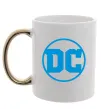 Чашка з кольоровою ручкою DC блакитний Золото фото