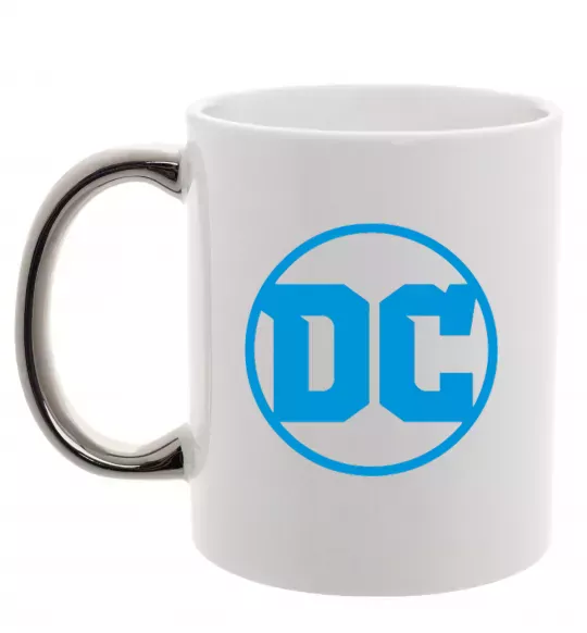 Чашка з кольоровою ручкою DC блакитний Срібло фото