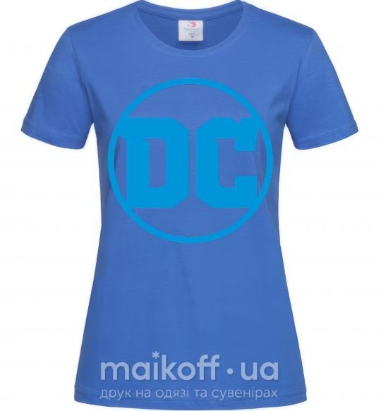 Женская футболка DC голубой Ярко-синий фото