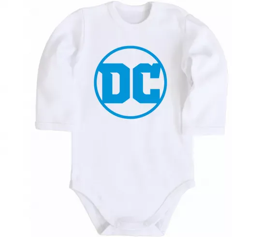 Детский боди DC блакитний Белый фото