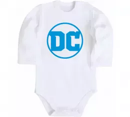Дитячий бодік DC блакитний Білий фото