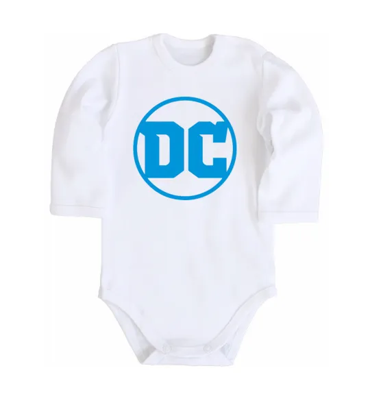 Дитячий бодік DC блакитний Білий фото