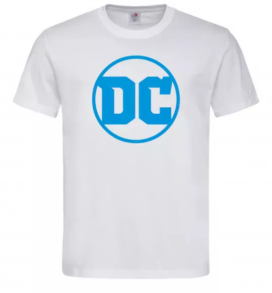 Мужская футболка DC блакитний Белый фото