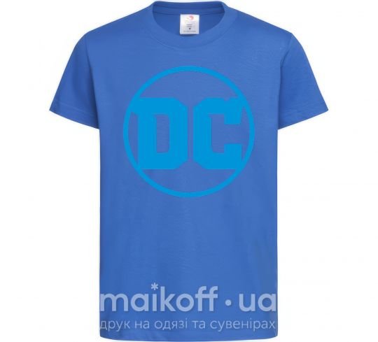 Детская футболка DC голубой Ярко-синий фото