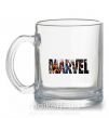 Чашка стеклянная Marvel bright logo Прозрачный фото
