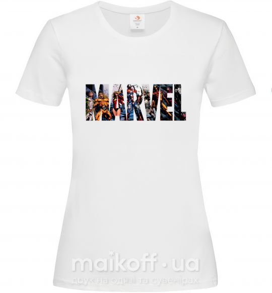 Женская футболка Marvel bright logo Белый фото