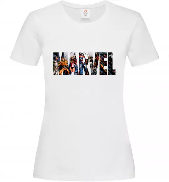 Женская футболка Marvel bright logo Белый фото