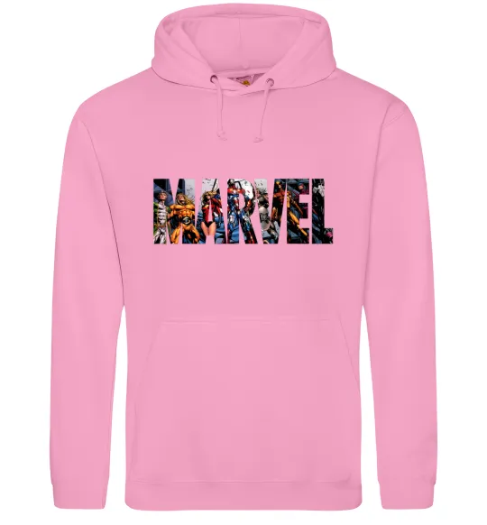Мужская толстовка (худи) Marvel bright logo Розовый фото