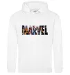 Женская толстовка (худи) Marvel bright logo Белый фото