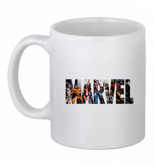 Чашка керамическая Marvel bright logo Белый фото