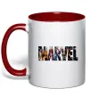 Чашка з кольоровою ручкою Marvel bright logo Червоний Чашка з кольоровою ручкою Marvel bright logo Червоний фото