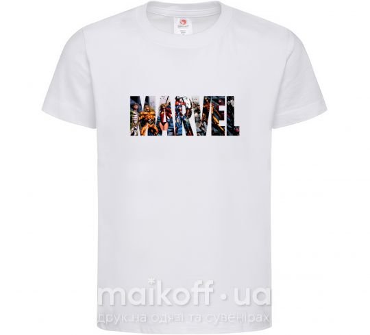 Дитяча футболка Marvel bright logo Білий фото