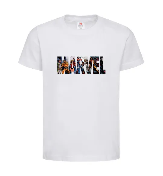 Дитяча футболка Marvel bright logo Білий фото