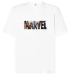 Футболка Оверсайз Marvel bright logo Білий фото