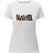 Жіноча преміум футболка Marvel bright logo Білий Жіноча преміум футболка Marvel bright logo Білий фото