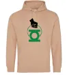 Чоловіча толстовка (худі) Рука тримає зелений ліхтар Пісочний фото
