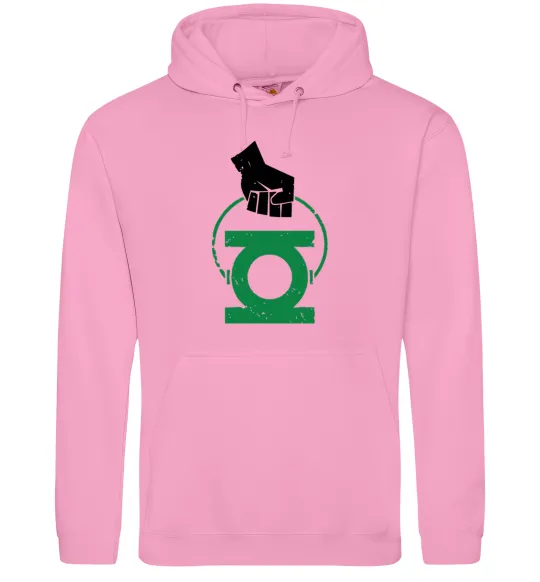 Жіноча толстовка (худі) Рука тримає зелений ліхтар Рожевий фото