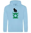Жіноча толстовка (худі) Рука тримає зелений ліхтар Блакитний фото
