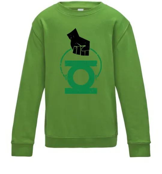 Дитячий світшот Рука тримає зелений ліхтар Лаймовий фото