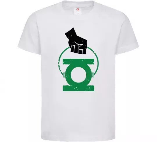 Детская футболка Рука тримає зелений ліхтар Белый фото