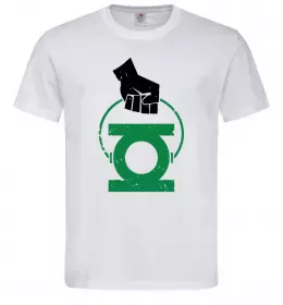 Мужская футболка Зелений ліхтар лого біле Зеленый фото