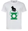 Чоловіча футболка Рука тримає зелений ліхтар Білий фото