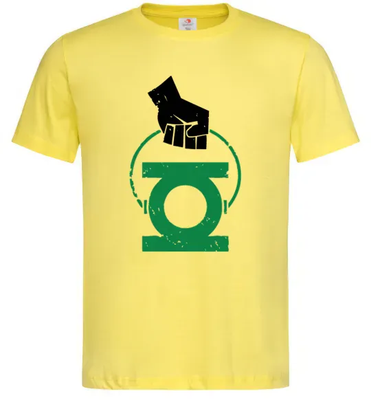 Чоловіча футболка Рука тримає зелений ліхтар Лимонний фото