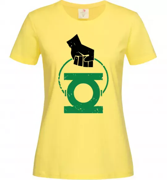 Жіноча футболка Рука тримає зелений ліхтар Лимонний фото