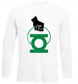 Лонгслив Зелений ліхтар лого біле Черный фото