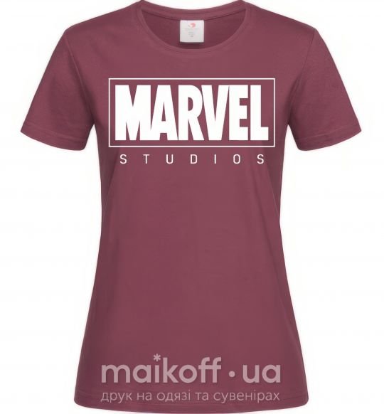 Жіноча футболка Marvel studios Бордовий фото