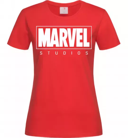 Жіноча футболка Marvel studios Червоний фото