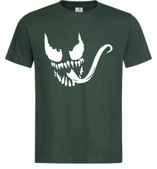 Чоловіча футболка Обличчя Веном Темно-зелений фото