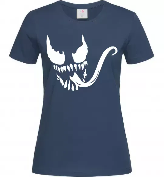 Женская футболка Обличчя Веном Темно-синий фото