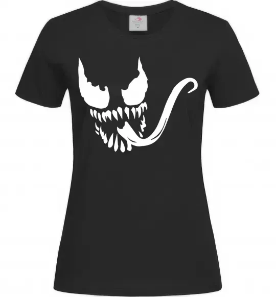 Женская футболка Обличчя Веном Черный фото