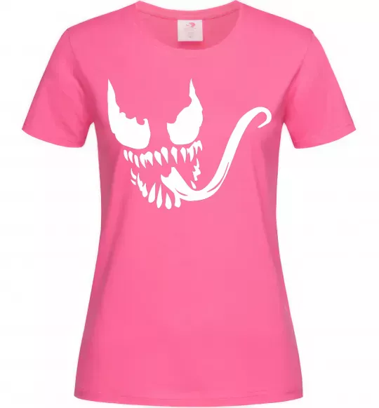 Женская футболка Обличчя Веном Ярко-розовый фото