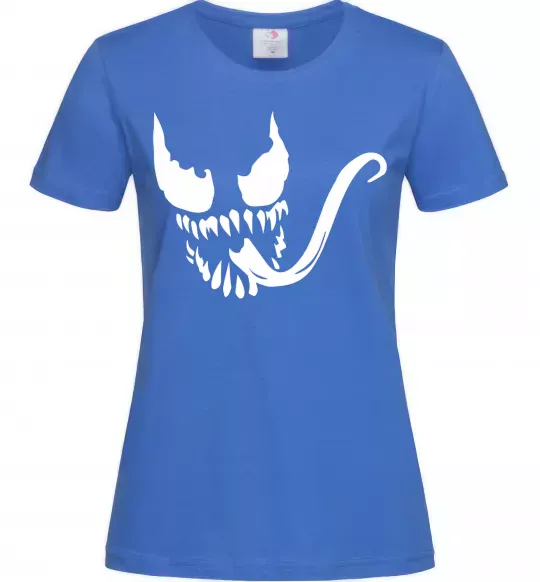 Женская футболка Обличчя Веном Ярко-синий фото