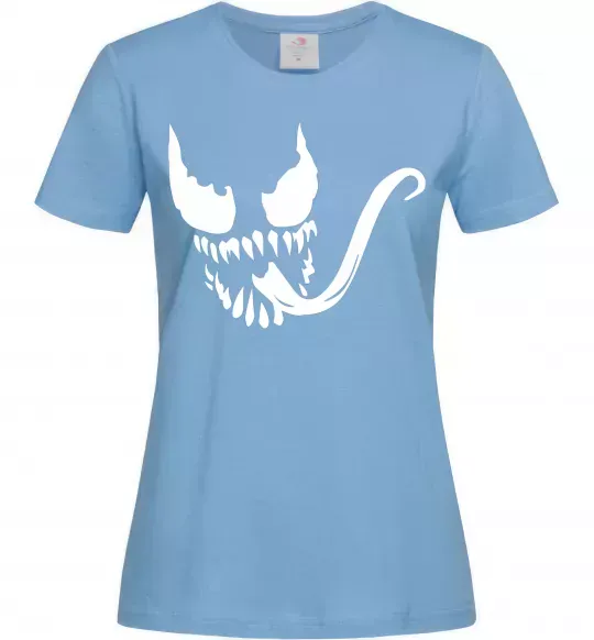 Женская футболка Обличчя Веном Голубой фото