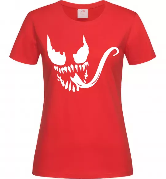 Женская футболка Обличчя Веном Красный фото