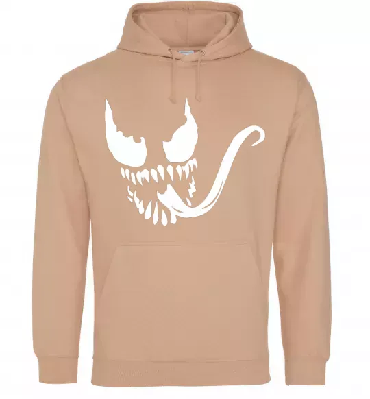 Жіноча толстовка (худі) Обличчя Веном Пісочний фото