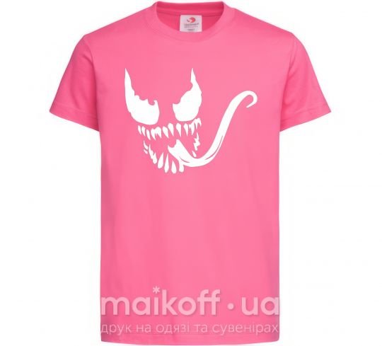 Детская футболка Лицо Веном Ярко-розовый фото