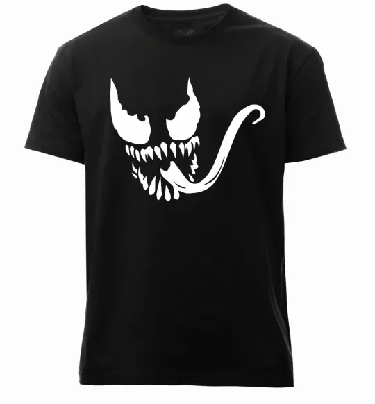 Мужская премиум футболка Обличчя Веном Черный фото