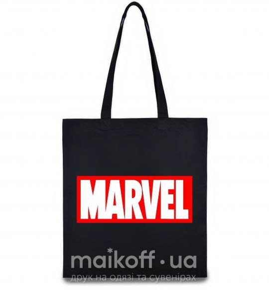 Еко-сумка Marvel logo red white Чорний фото