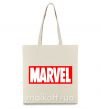 Еко-сумка Marvel logo red white Бежевий фото