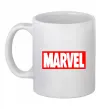 Чашка керамічна Marvel logo red white Білий фото