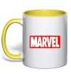 Чашка с цветной ручкой Marvel logo red white Лимонный фото