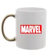 Чашка з кольоровою ручкою Marvel logo red white Золото фото