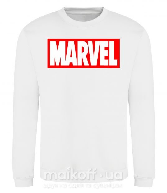 Свитшот Marvel logo red white Белый фото
